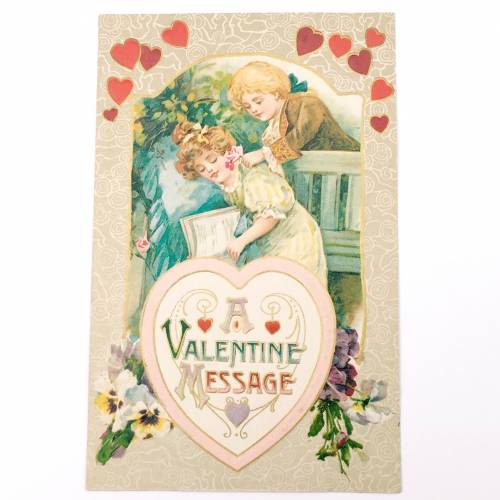 Collecting vintage postcards. Holidays like Valentine's Day postcards are represented.