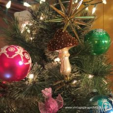Mcm mushroom ornament Sputnik Midcentury christmas ornaments. Vintage Garage Chicago family kitschmas